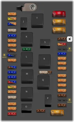 Caja de fusibles en el compartimento del motor