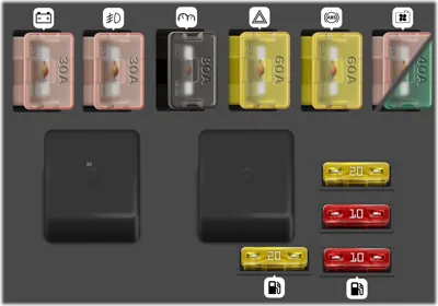 Panel de fusibles del compartimiento del motor (motor 1.8L)