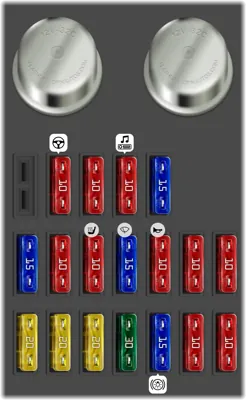 Passenger compartment fuse box