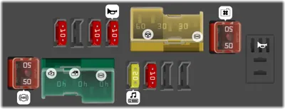 Caja de fusibles en el compartimento del motor [2]
