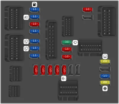 Panel de fusibles del motor (Nº 1)