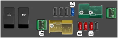 Caja de fusibles adicional del compartimento del motor