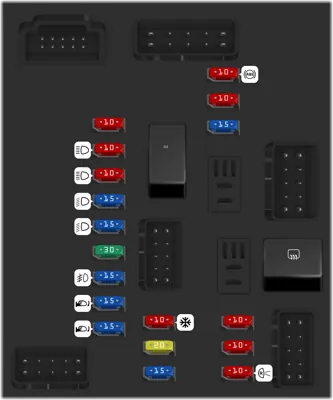 Caja de fusibles en el compartimento del motor N° 2
