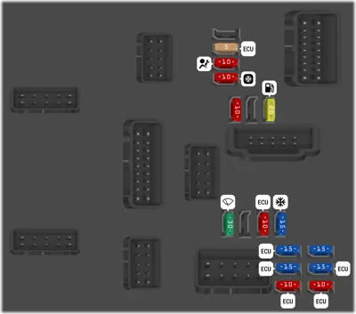 Caja de fusibles del compartimento del motor #1