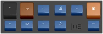 Caja de relés del compartimento del motor