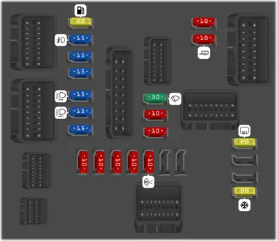 Caja de fusibles del compartimento del motor Nro. 1