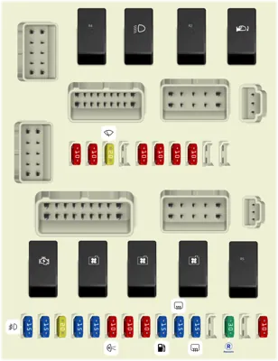 Caja de fusibles en el compartimento del motor