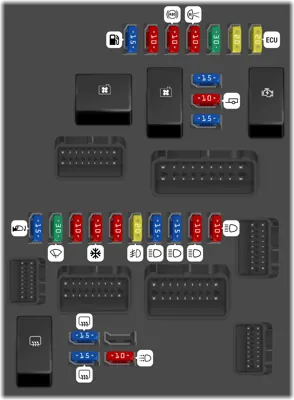 Caja de fusibles del compartimiento del motor Nro. 1