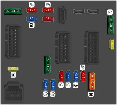 Caja de fusibles compartimento motor