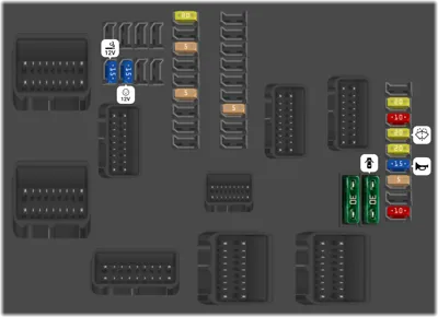 Fusibles del salpicadero (caja 1)