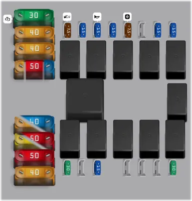Caja de fusibles en el motor (Tipo 2)