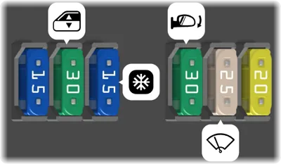 Compartimento de pasajeros (Elementos adicionales en el lateral)