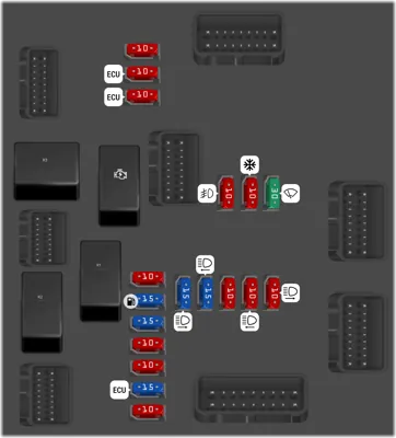 Caja de fusibles del compartimento del motor #1