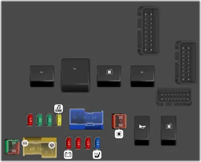 Caja de fusibles del compartimento del motor #2