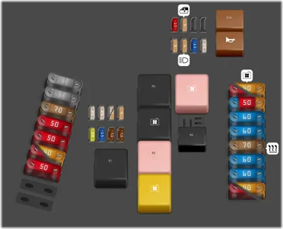 Caja de fusibles en el motor #2 (Tipo 2)