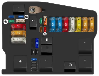 Caja de fusibles del compartimento del motor (Tipo 2)