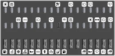 Fusibles en la parte inferior del cuadro de instrumentos