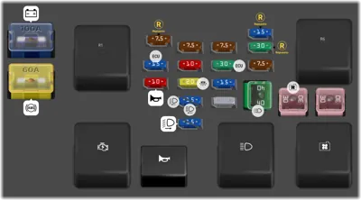 Caja de fusibles en el motor [1MZ–FE, 3VZ-FE]