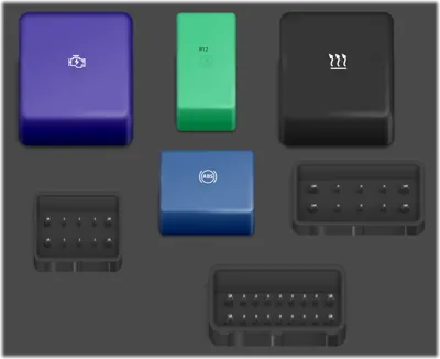Caja de relés en el compartimiento del motor