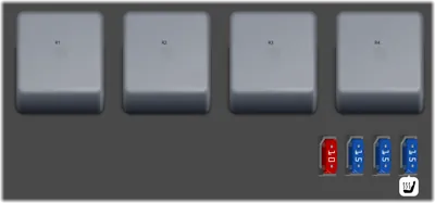 Panel de fusibles del motor No.2