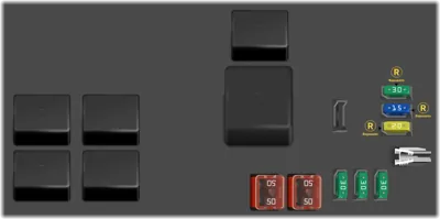 Caja de fusibles del compartimento de equipaje delantero