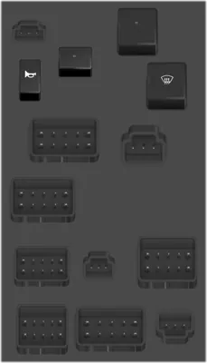 Caja de relés del compartimento de pasajeros (Tipo 1)