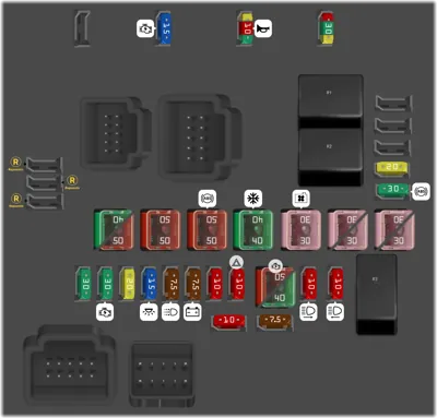 Panel de Fusibles del Motor
