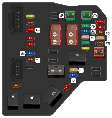 Engine compartment fuse box No.1