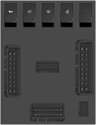 Bloque de Conexiones del Lado del Conductor - Vista Trasera