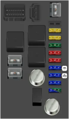 Caja de fusibles y relés en el compartimento del motor (Tipo 1)