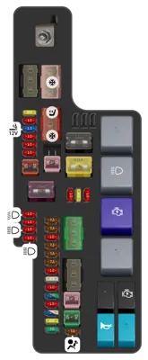 Caja de fusibles en el motor (Motor diésel: 1GD-FTV, 2GD-FTV, 1KD-FTV, 2KD-FTV, 5L-E)