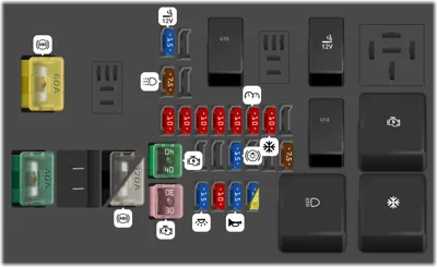 Compartimento del motor (con sistema de luces de circulación diurna)