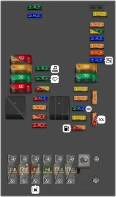 Panel de fusibles del motor (E-box bajo) (Desde noviembre de 2008)