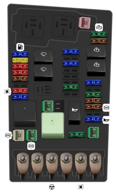 Caja de fusibles en el compartimento del motor (SB)