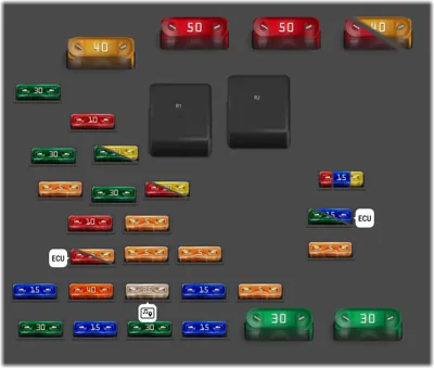 Engine compartment fuse box