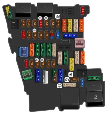 Panel de fusibles interior (Hasta octubre de 2020)
