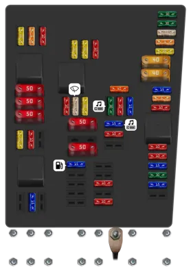 Fusiblera del compartimento de motor