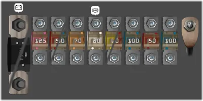 Segundo panel de fusibles del motor