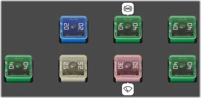 Fusibles - en el compartimento del motor C